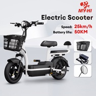 MY-HI Electric Scooter Electric Bike Electric Bicycle With Pedals Rainproof Basikal Elektrik Dewasa 