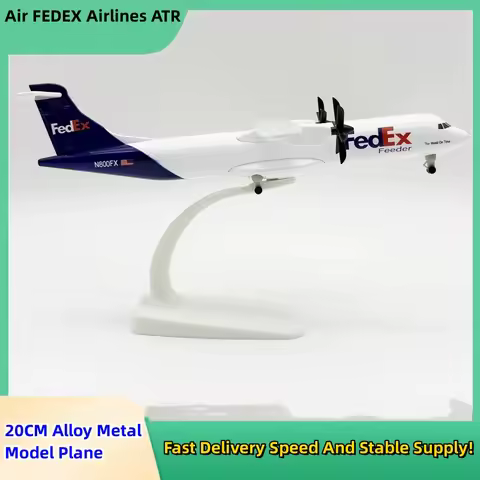1 400 model planes Air FEDEX Airlines ATR Metal scale aircraft 20cm Diecast airplane models w Wheels
