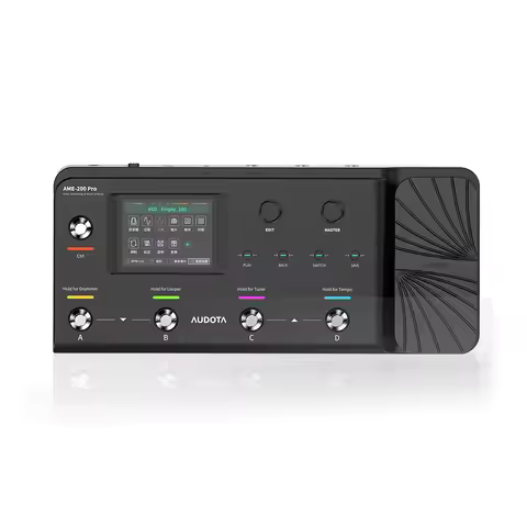 Audota Amp Modeler & Multi-Effects Pedal Ame-200 Pro Rechargeable Built-In Tuner 10 Effect Modules 2