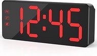 KWANWA Alarm Clock for Bedroom, Simple Basic Digital Clock, Battery Powered/Corded Powered, Easy to 