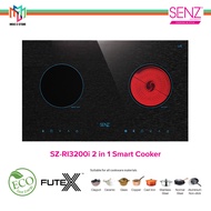 Senz SZ-RI3200i 2 in 1 Smart Induction & Ceramic Cooker Hob Dual Heating Zone 4000W Power Output SZ-