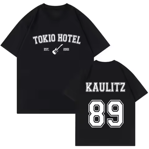 Rock Band Tokyo Hotel Monogram Print T Shirt Summer Street Casual Short Sleeve All-purpose T-shirt M