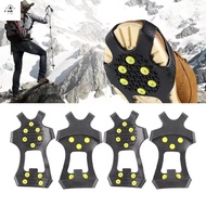 SHOUKEY Ice Claw, Spike Anti-Slip Ice Gripper Spike,  Universal 10 Teeth Snow Crampons For Shoes