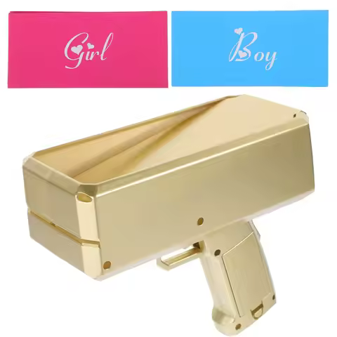 1Set Gender Reveal Shooter Paper Playing Sprayer Lightweight Plastic Money Spray Prop for Boy Or Gir