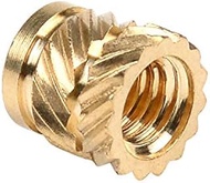 in-saiL M4x4.7mm, OD6.3mm/C3604 QT Thread Inserts for Plastic Heat Staking Brass 100pcs/lot