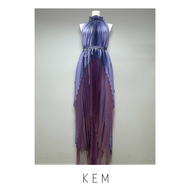 Kemissara Feather Tulle Set (Top & Skirt) - Purple
