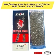 MTB/ROAD CHAIN 7-8 Speed 1/2x3/32x116L TB65 ''TAYA'' BLACK TAIWAN