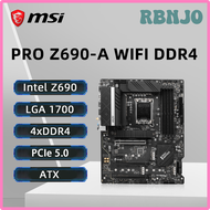 RBNJO MSI PRO เมนบอร์ด WIFI DDR4 Z690-A สนับสนุน I9-14900KF I7-14700K I5-13600 I3-12100 CPU LGA 1700