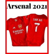 Arsenal New Baby Romper With Name And Number 0 to 18 Months