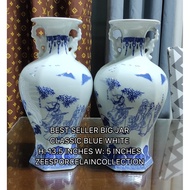 ♞,♘,♙Classic Blue White/Blue Porcelain Ceramic Jar Flower Vases Vase Tibod Home Decor SALE!Big size