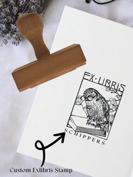OWL STAMP, EXLIBRIS, Ex Libris Stamp, Exlibris Stamp, Exlibris Stamp For Books, Ex Libris Stamp For 