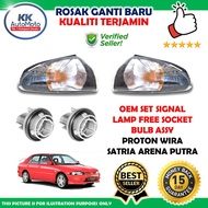 Proton Wira Satria Arena Putra - Black Limited Edition Lampu Signal Kiri Kanan Depan Soket OEM Signa