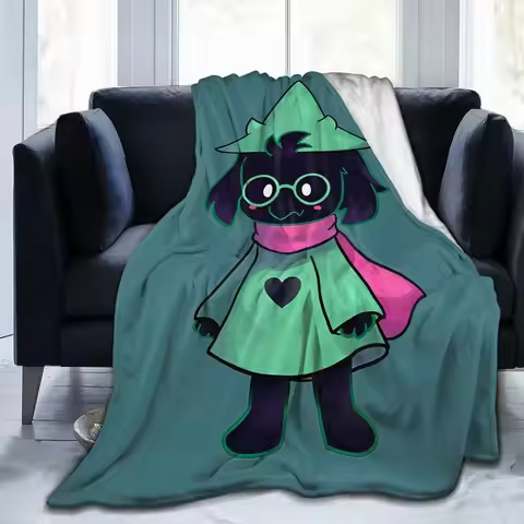 Ralsei - Deltarune Blanket Flannel Awesome Warm Throw Blanket for Bedding Lounge Spring/Autumn
