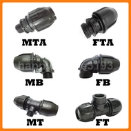 Poly Fitting Paip Fitting Connector Male Tee Adaptor/Female Tee Adaptor/Male Bend/Female Bend/Male T