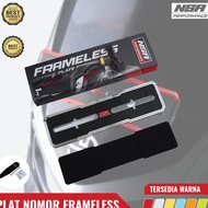New FRAMELESS PLATE MOTOR UNIVERSAL 1PCS DUDUKAN PLAT NOMOR MOTOR VARIO BEAT SCOOPY NMAX AEROX ( CLE