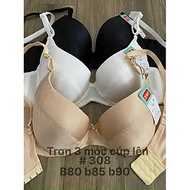 Áo Lót Nữ Mút Mỏng Trơn Có Gọng, Cúp Nâng Cài Sau 3 Móc Zenny 308 – B80/B85/B90