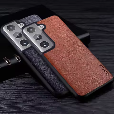 Case For Samsung Galaxy S21 FE Plus Ultra 5G Luxury Business Style Retro Litchi Leather Cover for sa