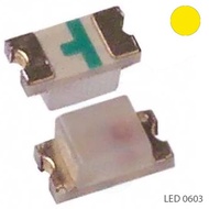 [50 Pieces]- Yellow LED 0603 Harvatek Transparent SMD Stickers