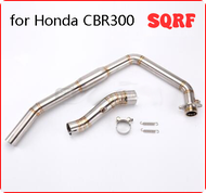 [SQRF] สำหรับระบบไอเสียรถจักรยานยนต์ฮอนด้า CBR30 CB300R ส่วนหัวของท่อต่อท่อสแตนเลสเชื่อมต่อท่อท่อไอเ