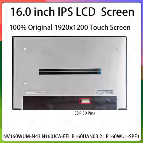 16" LCD Screen NV160WUM-N43 B160UAN03.2 LP160WU1-SPF1 For Lenovo IP 5 Chrome 16IAU7 Type 82V9 Displa
