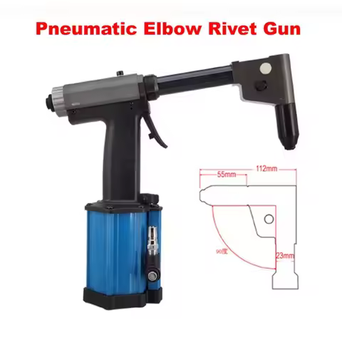 Pneumatic 90 Degree Elbow Rivet Gun Right Angle Rivet Gun Air Nailing Gun