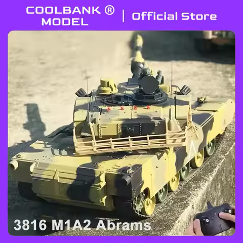 1/24 2.4G RC Battle Tank Set Remote Control US Abrams M1A2 Leopard II Army Tank That Shoots Toys for