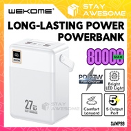 WEKOME Fast Charging Portable Powerbank 80000mah 27W Built In Lanyard And LED Light SAWP99