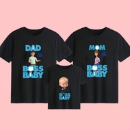Cartoon Boss Baby Cartoon Family Matching Clothes Mother Father Son Kid Tshirt Family Clothes 100cm-