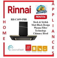 Rinnai RH-C1059-PBR Sleek &amp; Stylish Matt Black Design Plasma Filter Technology Chimney Hood + 1 Year Local Warranty