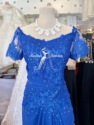 Stone Lace Design for Mother of the Bride Ninang Gown Principal Sponsor Formal Event Gown