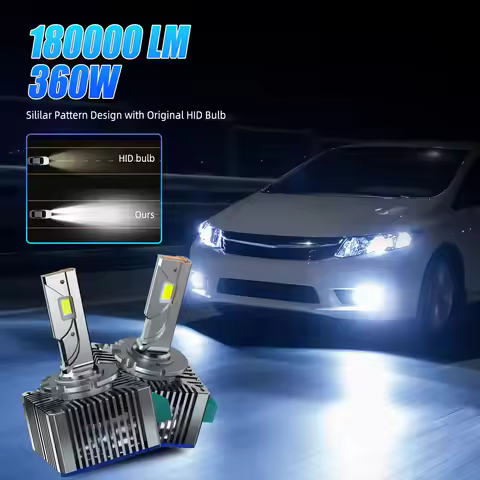 D Series D5S LED Car Headlights D3S D2S D4S D5S D8S 360W 180000LM Xenon Lights Replacement Kit Turbo