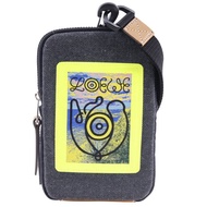 【日本直送】羅威 LOEWE Eye Loewe Nature 小包 頸掛小包 手機包 帆布 灰/黃 男士【二手】