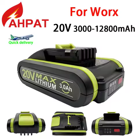3Ah-12.8Ah 20V lithium battery for Worx WA3551 WA3551.1 WA3553 WA3641 WG629E WG546E WU268 WX678 WX55