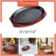 [Dynwave] Griddle Steak Fry Plate Nonstick Veggies Meats Grill Plates Sizzling Steak Plate Set Fajit
