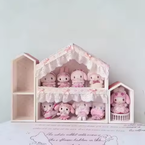 Cute Handmade Storage Rack, Desktop Decoration Storage Rack, Pink Cute Home Decoration Rack