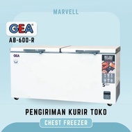 BARU!!! Chest Freezer Gea Ab-600-R Chest Freezer Box 500 Liter Garansi