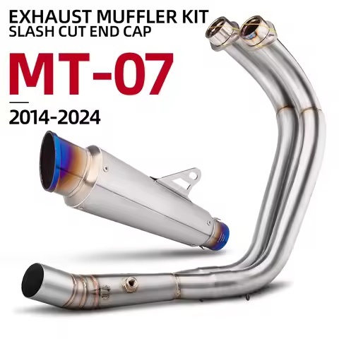 For Yamaha R7 FZ07 MT07 XSR700 Tracer 7 2014-2025 Motorcycle Exhaust System Modify Escape Racing Fro