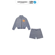 DirtyCoins Bomber Striped Maple Leaf Gray + Striped Maple Leaf Gray Short