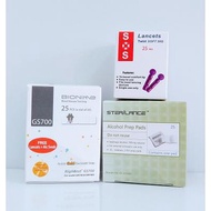 Bionime GS700 Glucose Test Strip 25s [Free Lancet+Alcohol Swab]