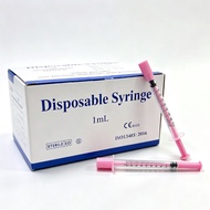 Pink U100 Disposable Insulin Syringe Small Size 1ml with Needle Sterile Syringe [SHQ]
