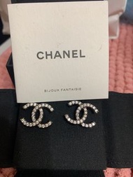 Chanel Earrings 耳環 水鑽 大size 全新