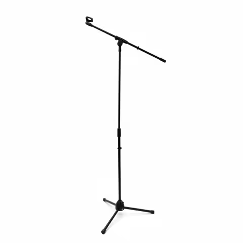 Microphone Stand, Tripod, Floor-Standing Microphone Stand, Boom Arm Clamp Mount, Height-Adjustable