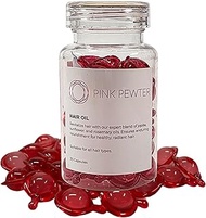 PINK PEWTER Lightweight Advanced Hair Oil Capsules for Shine and Frizz Control - Enriched with Olive, Jojoba &amp; Rosemary Oils, Deep Nourishment for Healthy Hair