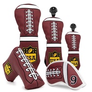 Rugby Hot Sale Golf Club Head Covers For Woods Putter with Closure Irons Golf Head covers Set for Leather High