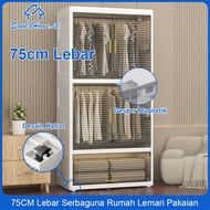 SandaHome 60/65/75CM Wide Plastic Baby Wardrobe | Minimalist Aesthetic Wardrobe for Children | Multi