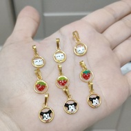 925 SILVER GOLD PLATED DOLL PENDANT