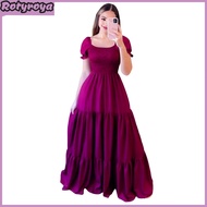 Rotyroya Women Evening Dress Off-shoulder Long Dress Off Shoulder Maxi Dress for Women Elegant Solid