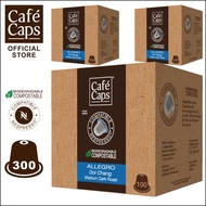 Nespresso Compatible Coffee Capsule Allegro (Doi Chang) - Cafecaps (3 Boxes X 100 Caps) | กาแฟแคปซูล