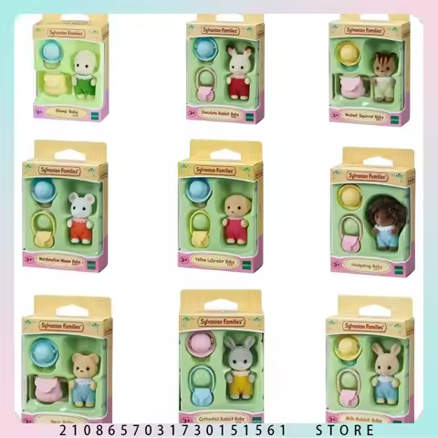 Sylvanian Families Kids Toys for Girls Ternuwheels Family Children's Kitchen Original Ternuas Gift S