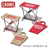 CHUMS露營椅 折疊椅 MINI FOLDABLE STOOL 輕便折疊椅(卡其.紅)板凳